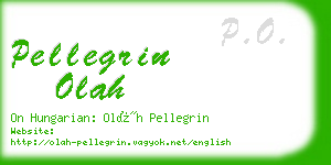 pellegrin olah business card